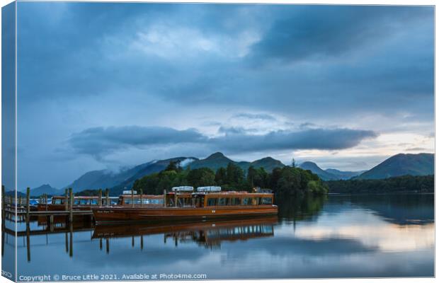 Catbells and Derwent Water in blue hour Canvas Print by Bruce Little