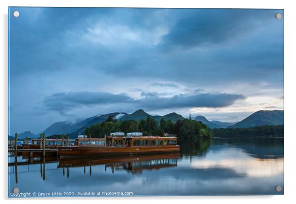Catbells and Derwent Water in blue hour Acrylic by Bruce Little