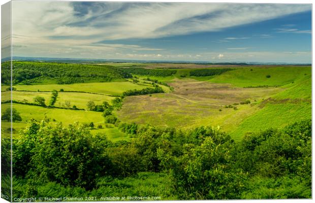 Majestic View of North Yorkshire Moors Canvas Print by Michael Shannon