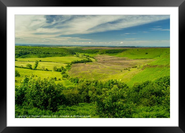 Majestic View of North Yorkshire Moors Framed Mounted Print by Michael Shannon