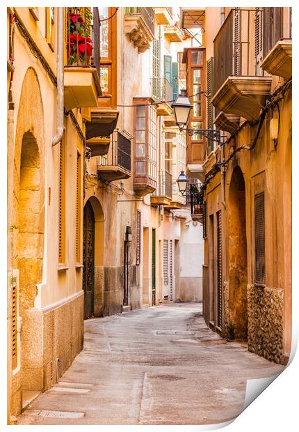 Street in the old town of Palma de Mallorca, Print by Alex Winter