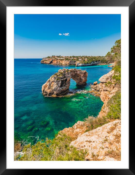 Majorca, natural landmark Es Pontas Framed Mounted Print by Alex Winter