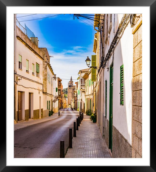 Street in Felanitx on Mallorca, Spain Framed Mounted Print by Alex Winter