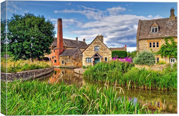 Lower Slaughter Mill Cotswolds Gloucestershire Canvas Print by austin APPLEBY