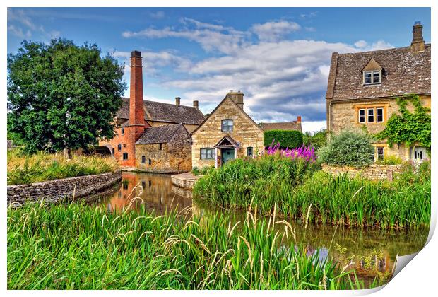 Lower Slaughter Mill Cotswolds Gloucestershire Print by austin APPLEBY
