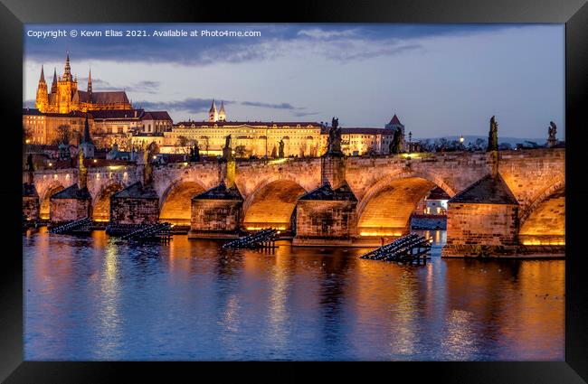 Charles bridge, Prague. Framed Print by Kevin Elias