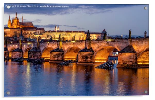 Charles bridge, Prague. Acrylic by Kevin Elias