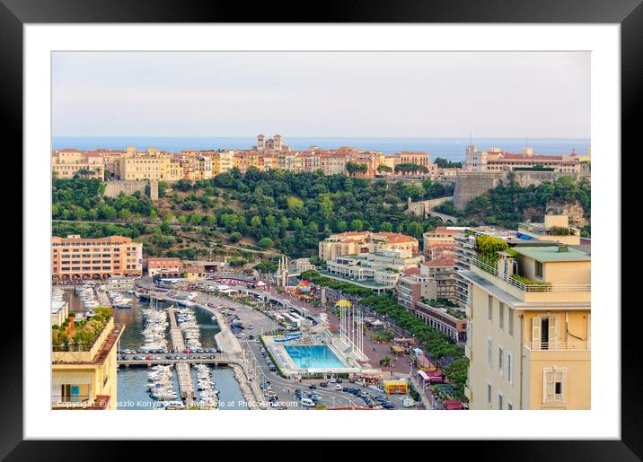 La Condamine - Monaco Framed Mounted Print by Laszlo Konya