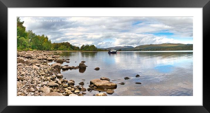 The South Shore of Loch Rannoch, Perthshire Scotland Framed Mounted Print by Navin Mistry