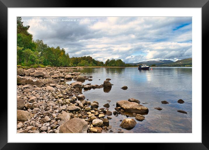 The South Shore of Loch Rannoch, Perthshire Scotland Framed Mounted Print by Navin Mistry