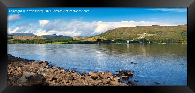 Loch Rannoch Panorama Framed Print by Navin Mistry