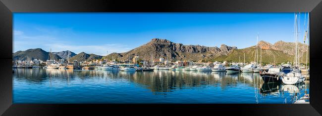 Port de Pollenca marina panorama view, Mallorca Framed Print by Alex Winter