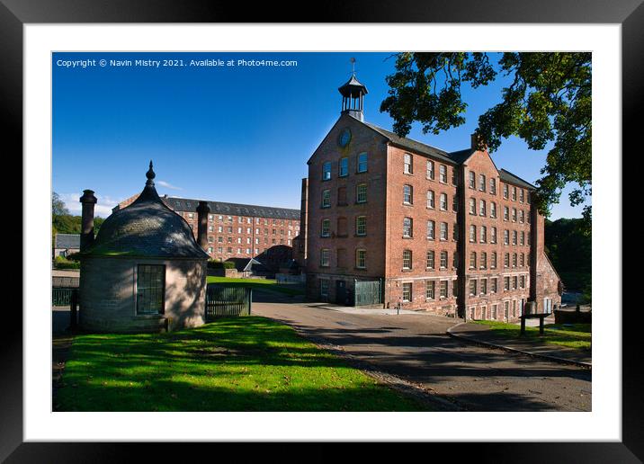 Stanley Mills, Perthshire, Scotland Framed Mounted Print by Navin Mistry
