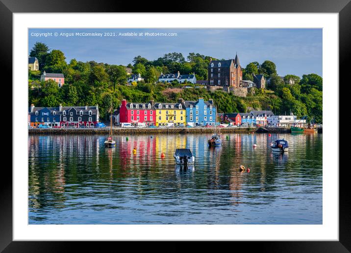 Boats in the bay, Tobermory, Isle of Mull Framed Mounted Print by Angus McComiskey