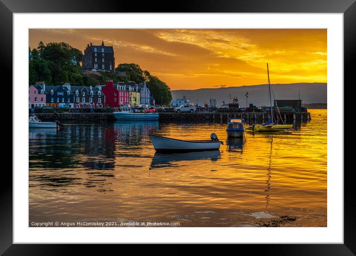 Sunrise at Fisherman’s Pier in Tobermory Framed Mounted Print by Angus McComiskey