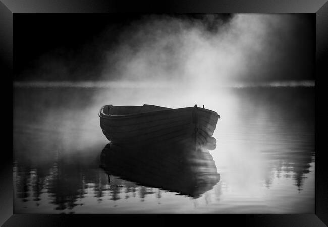 Misty Boat Framed Print by Alan Sinclair