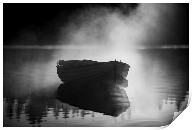 Misty Boat Print by Alan Sinclair