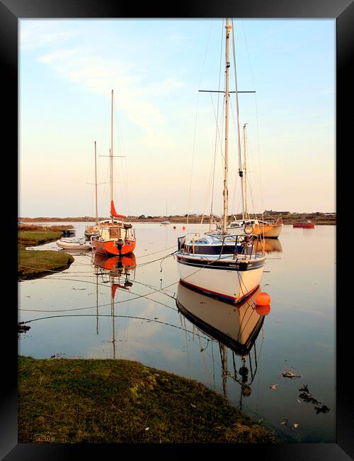 Pensarn Harbor, Wales. (portrait) Framed Print by john hill