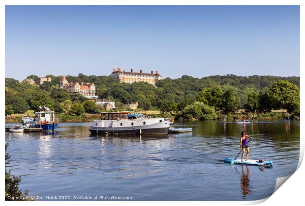  Paddling on the Thames Print by Jim Monk