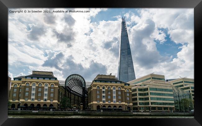 View from the Thames Framed Print by Jo Sowden