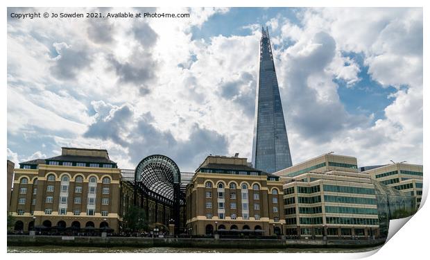 View from the Thames Print by Jo Sowden