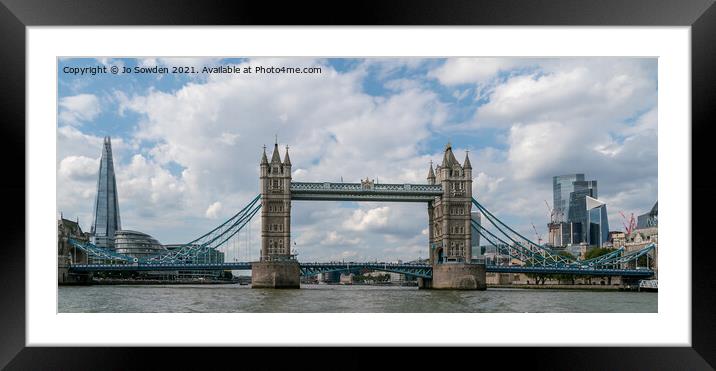 London panorama Framed Mounted Print by Jo Sowden