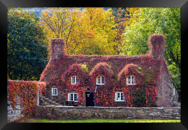 Tu Hwnt i'r Bont Llanrwst Autumn Wales Framed Print by Pearl Bucknall