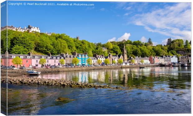 Tobermory Reflections Isle of Mull Canvas Print by Pearl Bucknall