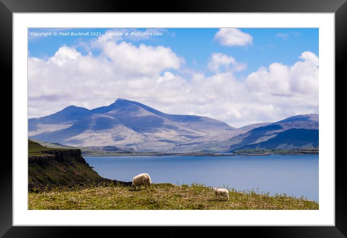 Ben More across Loch Tuath Isle of Mull Framed Mounted Print by Pearl Bucknall