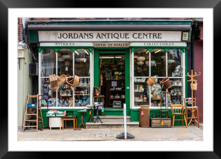 Jordans Antique Centre, Old Hemel Hempstead, Hertfordshire, Engl Framed Mounted Print by Kevin Hellon