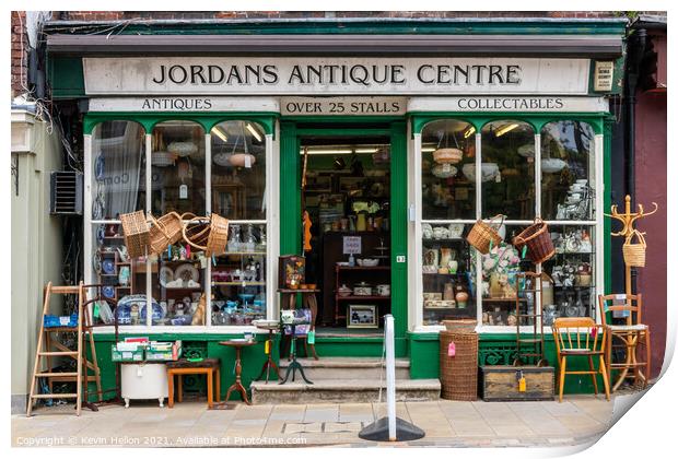 Jordans Antique Centre, Old Hemel Hempstead, Hertfordshire, Engl Print by Kevin Hellon