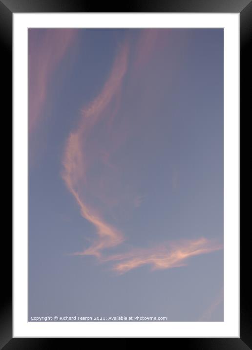 Light whispy clouds over Devon at Sunrise Framed Mounted Print by Richard Fearon