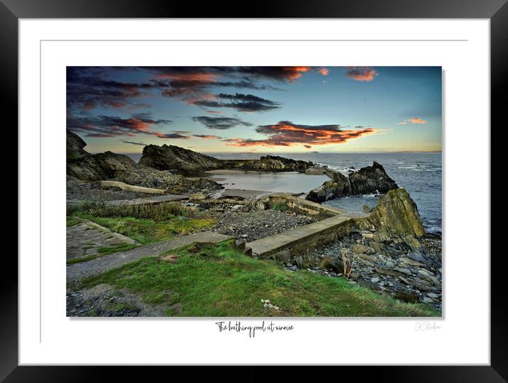 The bathing pool at sunrise. Portsoy, Scotland, seascape Framed Mounted Print by JC studios LRPS ARPS