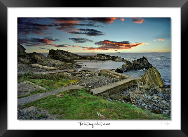 The bathing pool at sunrise. Portsoy, Scotland, seascape Framed Print by JC studios LRPS ARPS