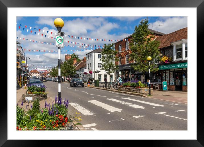 Marlow High Street, Buckinghamshire, England, UK Framed Mounted Print by Kevin Hellon