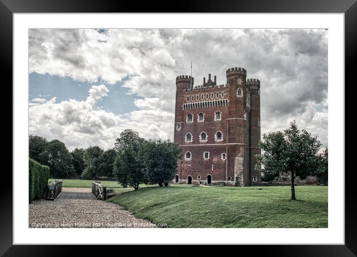 Tattershall Castle, Lincolnshire grey day Framed Mounted Print by Helkoryo Photography