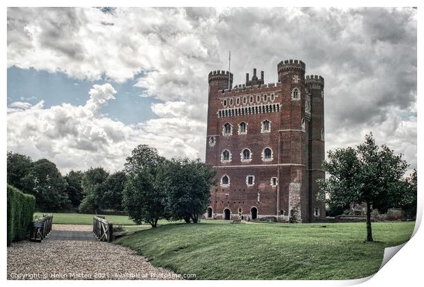 Tattershall Castle, Lincolnshire grey day Print by Helkoryo Photography