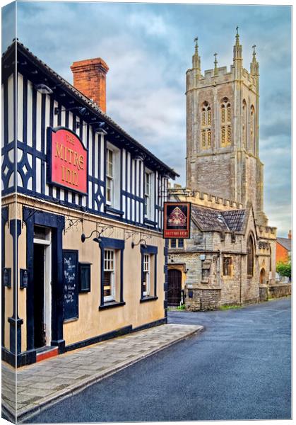 St Benedicts Church and Mitre Inn Canvas Print by Darren Galpin
