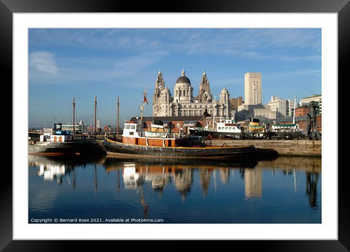 Pier Head view across Canning Dock 2003 Framed Mounted Print by Bernard Rose Photography