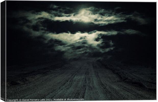 Dark Night Landscape Scene Canvas Print by Daniel Ferreira-Leite