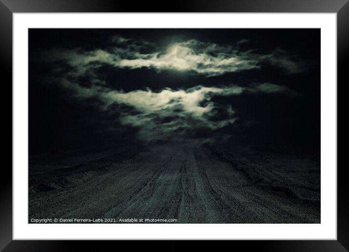 Dark Night Landscape Scene Framed Mounted Print by Daniel Ferreira-Leite