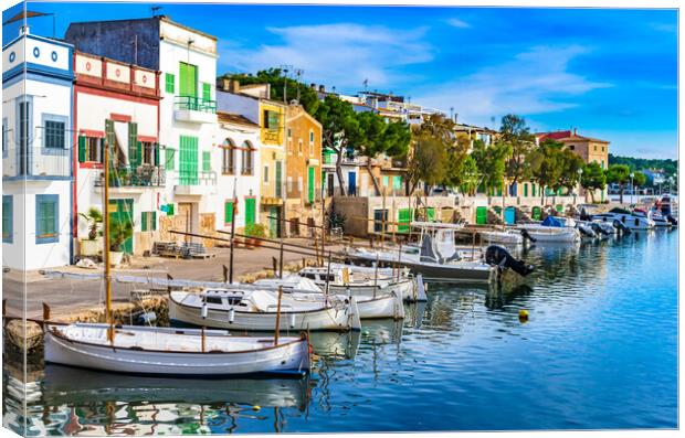 Protocolom, Felanitx, Mallorca harbour Canvas Print by Alex Winter