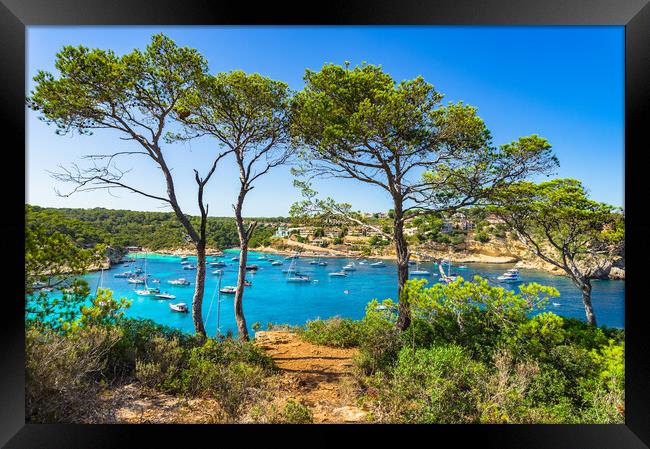 Idyllic island scenery of Portals Vells, Majorca Framed Print by Alex Winter