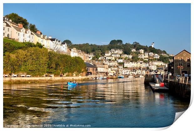 Early morning on the River Looe in Cornwall Print by Rosie Spooner