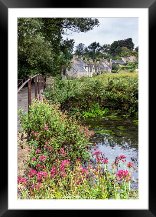  Bridge over the river Coln, Bibury Framed Mounted Print by Jim Monk