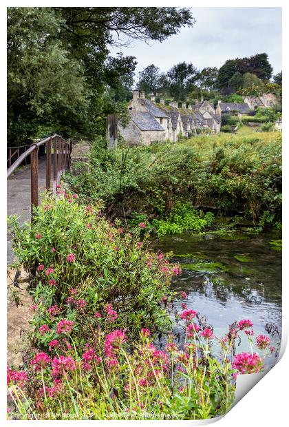  Bridge over the river Coln, Bibury Print by Jim Monk