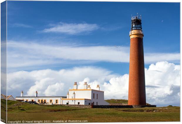 Lighthouse on Isle of Lewis Canvas Print by Hazel Wright