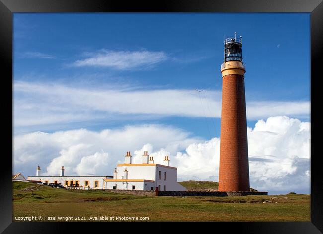 Lighthouse on Isle of Lewis Framed Print by Hazel Wright