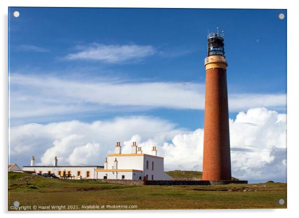 Lighthouse on Isle of Lewis Acrylic by Hazel Wright
