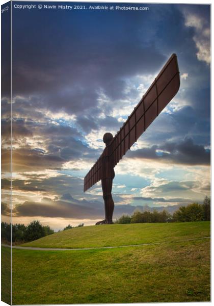 The Angel of the North Canvas Print by Navin Mistry